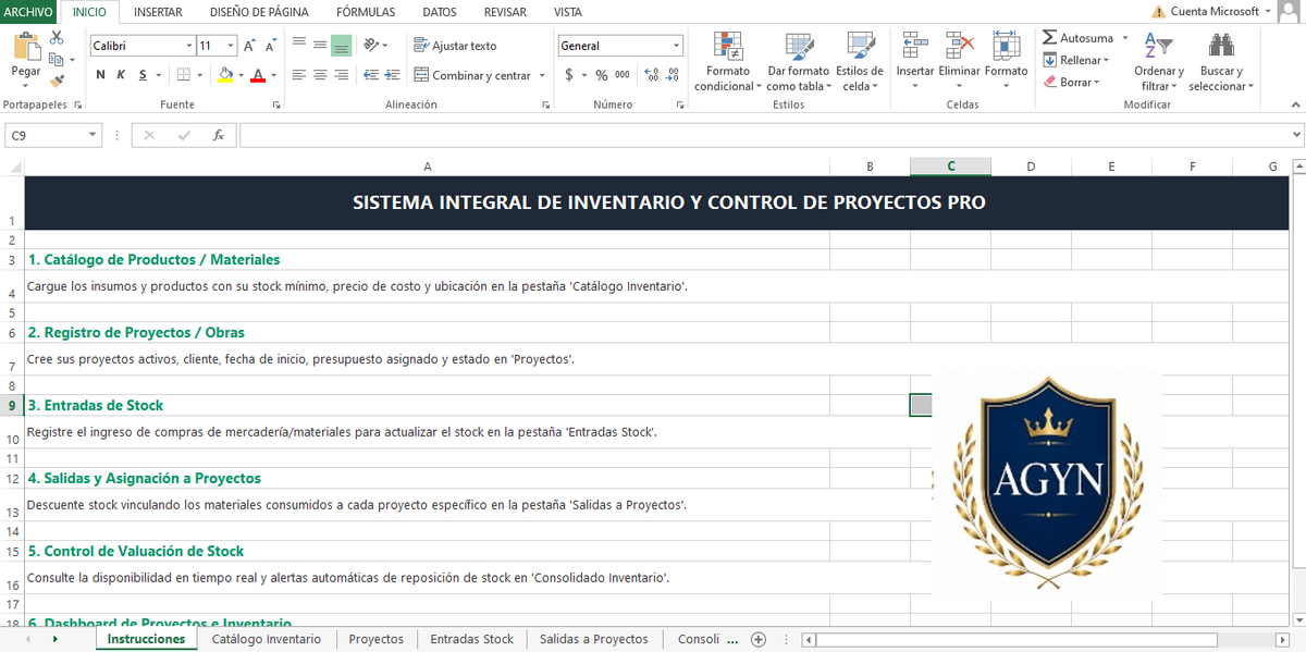 Inventario y Proyectos.