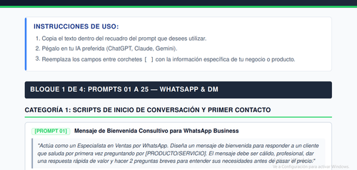 200 Prompts para ChatGPT: Vendé más en WhatsApp e Instagram 🤖