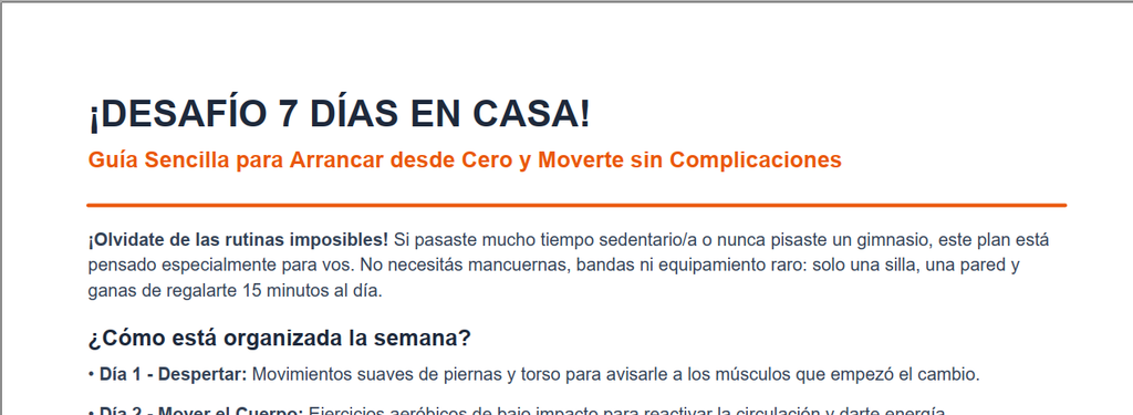 Planificacion de Entrenamiento 7 Días - Base.