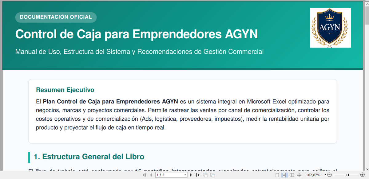Planificador Caja de Emprendedores.