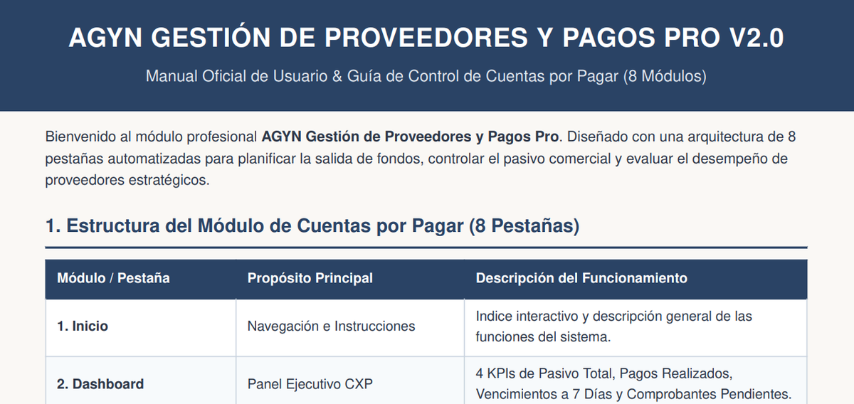 Gestion de Proveedores y Pagos.