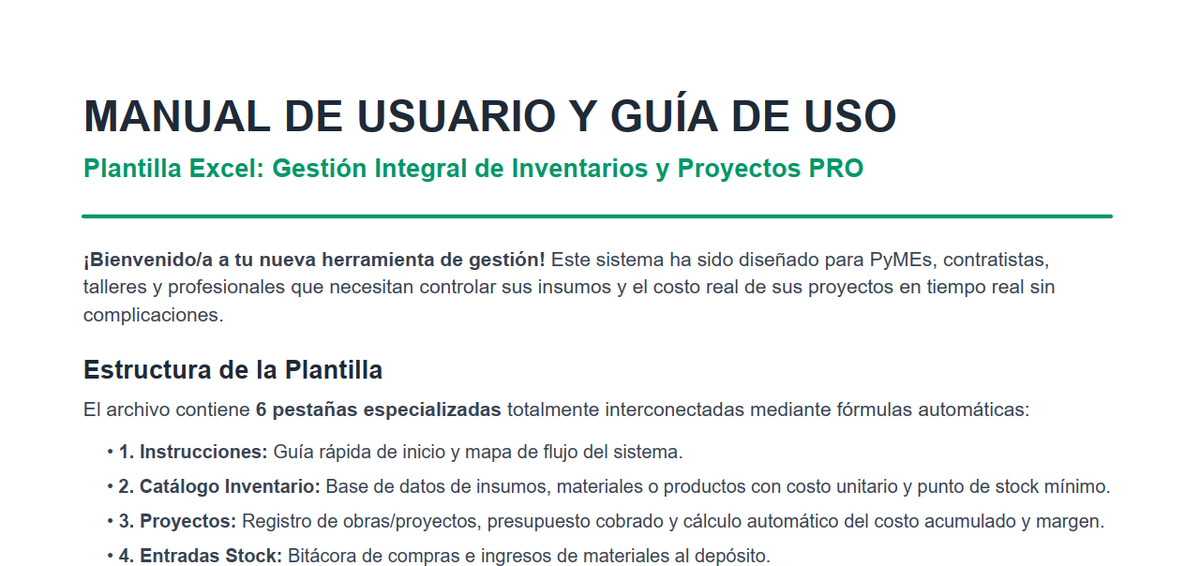 Inventario y Proyectos.