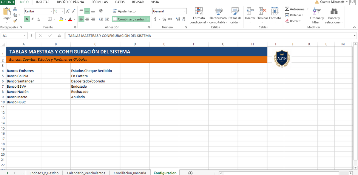 Control de Cheques.