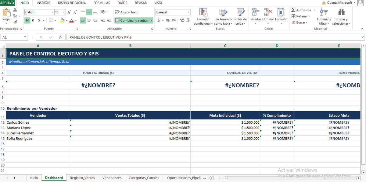 Dashboard de Ventas — Controlá tu negocio al instante.