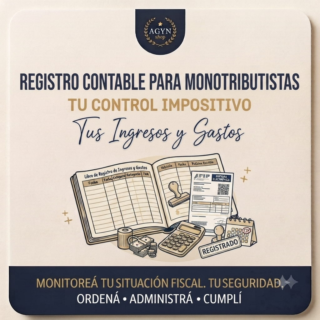 Registro contable para Monotributistas.