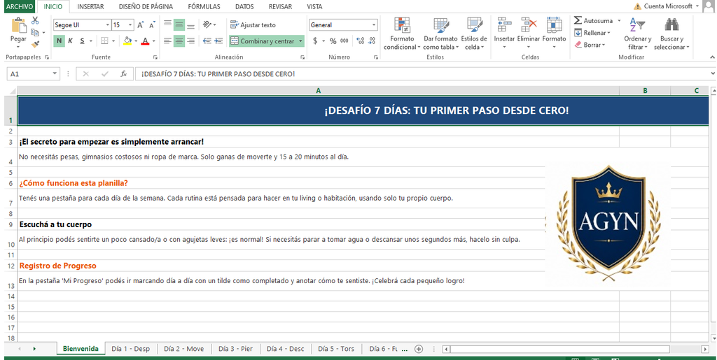 Planificacion de Entrenamiento 7 Días - Base.