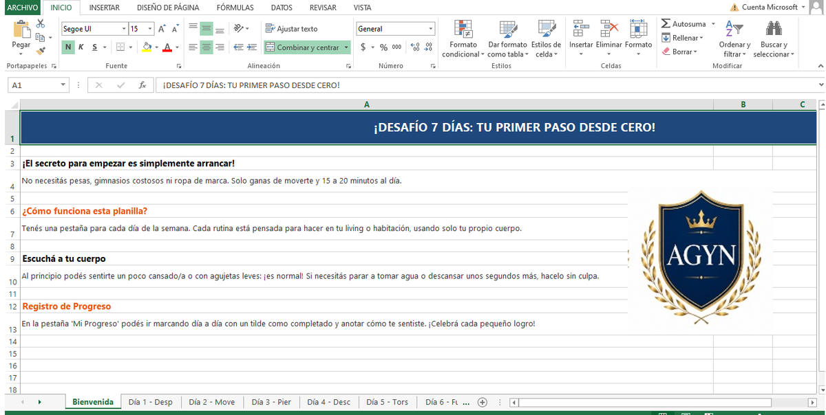 Planificacion de Entrenamiento 7 Días - Base.